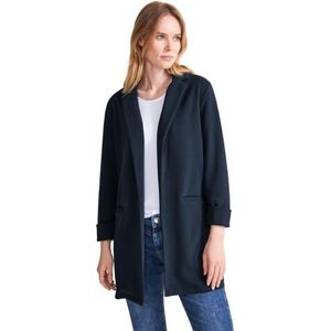 Street One Dames Modal Long Open Blazer, blauw (deep blue), 38