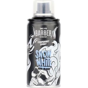 BARBER MARMARA Kappers Color Snow White Haarspray, 150 ml, haarkleurspray voor verkleden en opmaken voor carnaval, Halloween en themafeest, haarkleur uitwasbaar, kleur haarspray