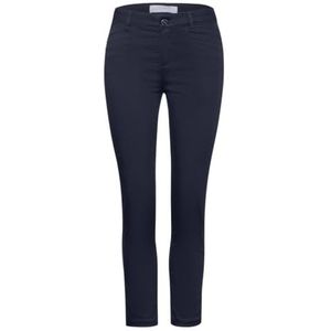 Street One Dames 7/8 satijnen broek, blauw (deep blue), 38W / 26L