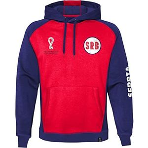 FIFA Sweatshirt met capuchon voor heren, rood/wit, XXL