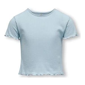 ONLY Kognella S/S O-hals Top Noos Jrs T-shirt voor meisjes, Cashmere Blue, 158/164 cm