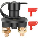 Bolatus - Accuschakelaar - 12 V/24 V - Scheidingsschakelaar - 2-polige Aan-/uitschakelaar - Voor Voertuig en Boot