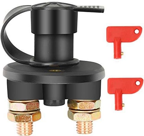 Bolatus - Accuschakelaar - 12 V/24 V - Scheidingsschakelaar - 2-polige Aan-/uitschakelaar - Voor Voertuig en Boot