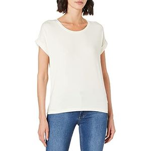 ONLY ONLMOSTER Eenkleurig T-shirt voor dames, basic, ronde hals, korte mouwen, top met korte mouwen, antiek wit., XL