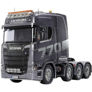 TAMIYA 56376 1:14 RC Scania 8x4/4 Gun Metal Painted - bouwpakket, RC truck, op afstand bestuurbare truck, vrachtwagen, constructiespeelgoed, modelbouw, handwerk