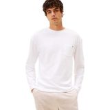 Tommy Hilfiger - LS POCKET TEE UM0UM03644 - T-shirt - Blanc - Longsleeves
