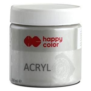 Acrylverf 250ml, zilver, Happy Color