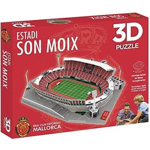 Bandai - 3D-puzzel Stadion Son Moix National Soccer Club verzamelfiguur, meerkleurig (Eleven Force EF13385)