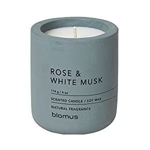 blomus - RAGA Geurkaars S van sojawas, Flint Stone, hoogwaardige kamergeur, karakteristieke betonlook, geur ROSE & WHITE MUSK, 24 uur brandduur (H/B/D