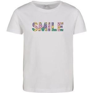 Mister Tee Kids Kleurrijke Smile Short Sleeve Tee T-shirt Unisex Kinderen, Wit., 158/164 cm