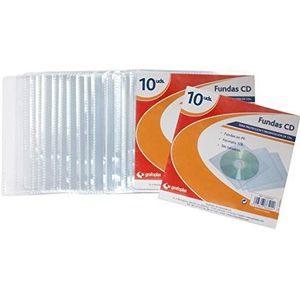 10 CD-zakken in polypropyleen hoezen in formaat 1/8 zonder boring