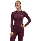 FALKE Dames Top van onderlaag Wool-Tech Protective W L/s Sh wol functioneel materiaal sneldrogend 1 stuk, Rood Barolo 8526, XS