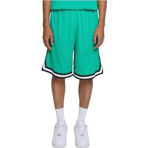 Urban Classics Heren Stripes Mesh Shorts, groen/zwart/wit, XXL