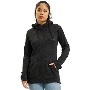 Urban Classics Dames Slub Terry High Neck Hoody Hoodie Hoodie, zwart/wit, 5XL