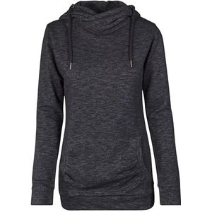 Urban Classics Dames Slub Terry High Neck Hoody Hoodie Hoodie, zwart/wit, 5XL