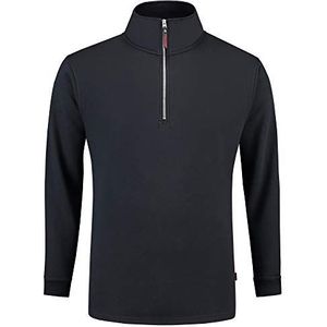 Tricorp 301010 Casual sweatshirt met 1/4 rits, 60% gekamd katoen/40% polyester, 280 g/m², marineblauw, maat M