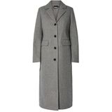 PIECES - PCJadine - Tussenmantel - Grijs gemêleerd - Lange pasvorm