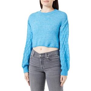 Onltirona Ls Crop Detail O-hals Bf KNT, Wave Ride/Detail: melange, M