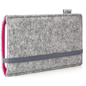 Stilbag Vilten tas 'FINN' voor Apple iPhone 6s - Kleur: lichtgrijs/roze