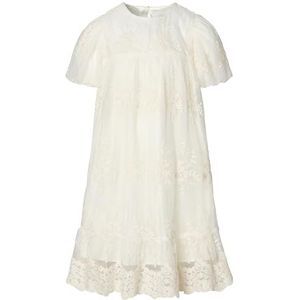 Noppies Kids Meisjesjurk Enshi korte mouwen jurk, Antiek Wit - P331, 92 cm