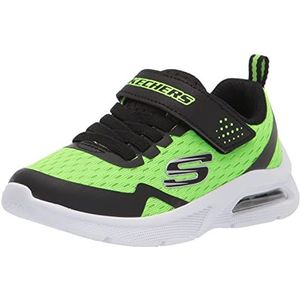 Skechers Microspec Max Torvix Sneaker voor jongens, Lime Textiel Zwart Trim