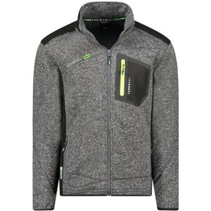 Geographical Norway Urvalama Dunne fleece voor heren, warm, ritssluiting, herfst, winter, lente, warm, lange mouwen, trui, bont, zacht, comfortabel voor buiten (zwart XXL), Zwart, XXL