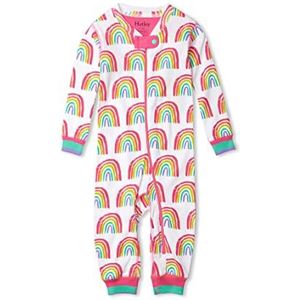 Hatley Baby Meisjes Biologisch Katoen Slaappak Peuter Sleepers, Mooie regenbogen, 3-6 Maanden