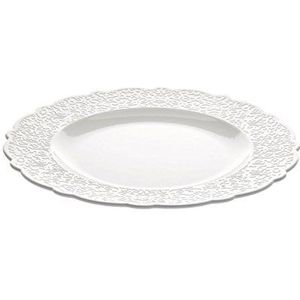 Alessi Dressed platte borden 4 stuks van wit porselein, diameter 27,3 cm