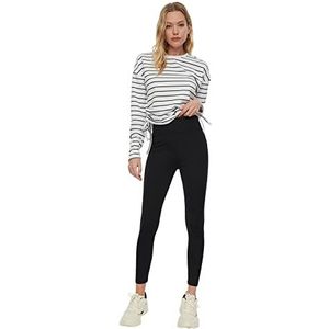 TRENDYOL Leggings - zwart - hoge taille, zwart, L