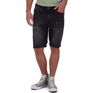 Alife and Kickin MorganAK korte broek voor heren, jeansshorts zomershorts S-XXXL, zwart denim washed, L, Black Denim Washed, L