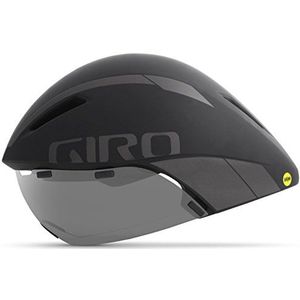 Giro Unisex Aerohead MIPS Aero/Tri fietshelm, zwart/titanium, groot (59-63 cm)