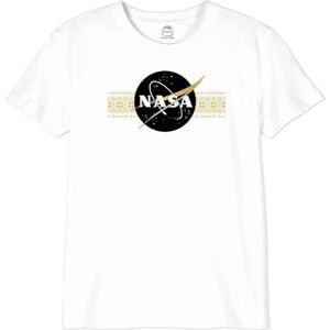 Nasa T-shirt unisex kinderen, Blanc, 10 Jaar