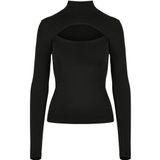 Urban Classics Dames Dames Cut-Out Turtleneck Longsleeve T-shirt, zwart, L