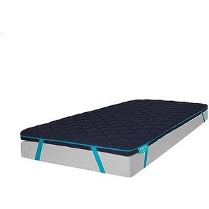 Cecotec Flow TopDeluxe Matrasbeschermer, 90 x 190 cm, visco-elastische kern, antislip, gemiddelde sterkte, hoogte 7 cm, EasyClean-overtrek, gevoerd, vacuüm-geïsoleerd, mijtdicht