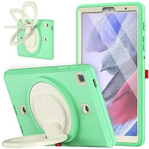 Samsung galaxy tab a7 lite case 8,7 inch 2021, (SM-T220, SM-T225, SM-T227), schokbestendig met 360 graden roterende handriem, schermbeschermer