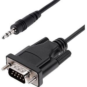 StarTech.com 1m DB9 naar 3.5mm Seriële Kabel voor Serial Device Configuratie, RS232 DB9 Male naar Jack Kabel voor Calibratie van Projectors, Digital Signage, TVs via Audio Jack (9M351M-RS232-CABLE)