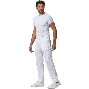 siggi broek Cruz, professioneel/gezondheid, trekkoord en ritssluiting (wit, XL)