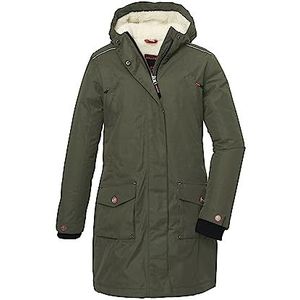 killtec Meisjes Functionele jas met afneembare capuchon/jas is waterdicht KOW 142 GRLS CT, dark olive, 128, 39885-000