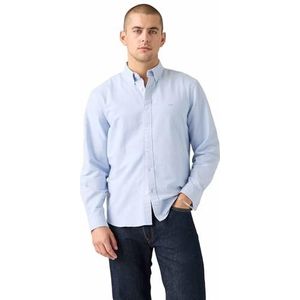 LEVI'S - Authentic Button Down Shirt - Bruin/Wit - Overhemd