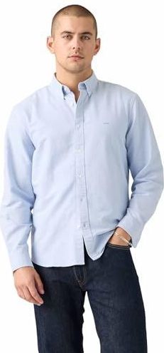 LEVI'S - Authentic Button Down Shirt - Bruin/Wit - Overhemd
