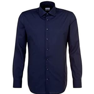 Seidensticker Heren X-Slim Fit Shirt met lange mouwen, donkerblauw, 41, donkerblauw, 41