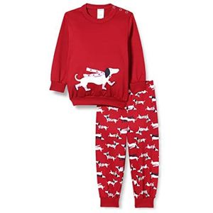 CALIDA Family & Friends kinderpyjama met manchetten, meisjes, Rood (Rio Red), 92 cm