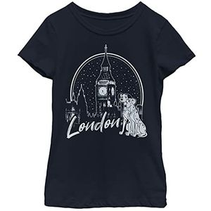 Disney meisjes 101 Dalmatians - London Pups T-shirt T-Shirt Donkerblauw S