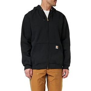 CA82A Carhartt Loose Fit sweatshirt met volledige ritssluiting voor heren, middelzwaar, zwart, XL