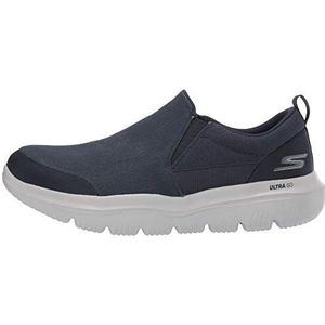 Skechers Heren Go Walk Evolution Ultra-onberispelijke Sneaker, marineblauw/grijs 2, 10.5 UK x-x-breed, Navy Grijs 2, 46 EU X-Breed