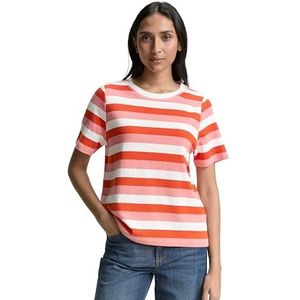 TOM TAILOR T-shirt voor dames, 37818 - Red Rosewood Stripe, 3XL