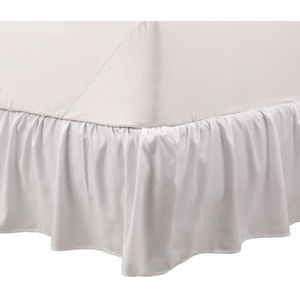 Martex Bedrok met ruches, queensize, easy fit, microvezel, val 38 cm, hotelkwaliteit, wit
