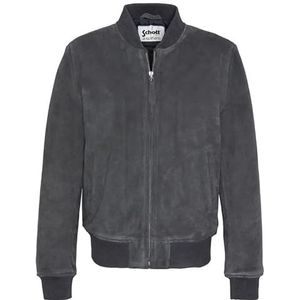 Schott Nyc Leren jas voor heren, Grijs (Donkergrijs), L