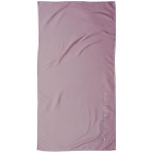 TOM TAILOR sportdoek, 50 x 100 cm, 80% polyester, 20% polyamide/microvezel, met fijne stiksels en logo in reliëf, sportkleding paars (Cozy Mauve)
