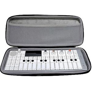 Analog Cases Koffers GLIDE Case voor Teenage Engineering OP-1 of vergelijkbare synthesizers (transporttas/koffer van waterdicht synthetisch leer, met stevige rubberen draaggreep), Zwart